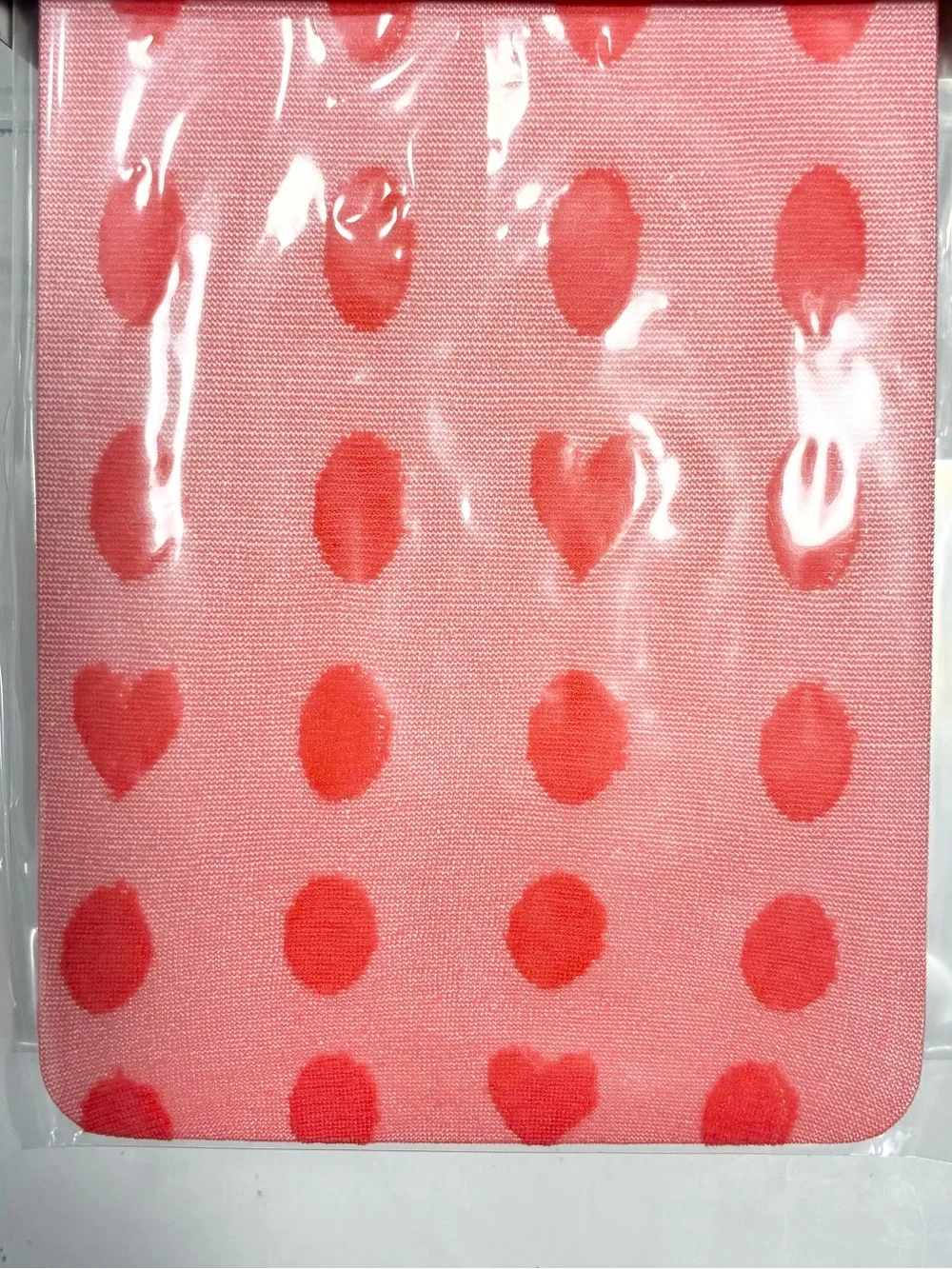 NWT Kate Spade Geranium Coral Heart Polka Dot Tights Size M/L